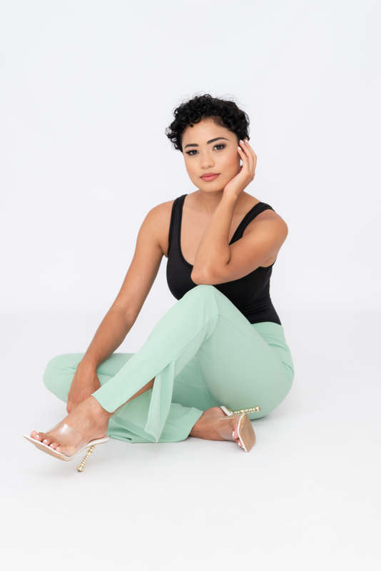Heidi Waisted Formal Flare Leg Pants