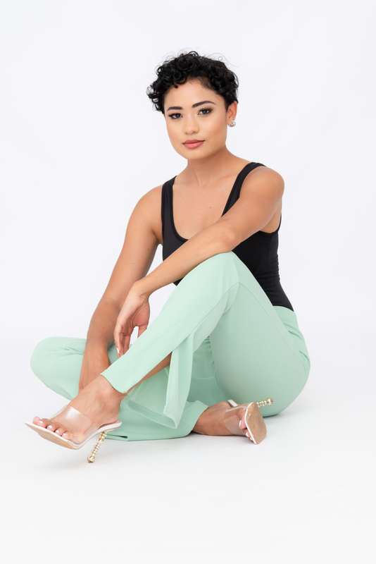 Heidi Waisted Formal Flare Leg Pants