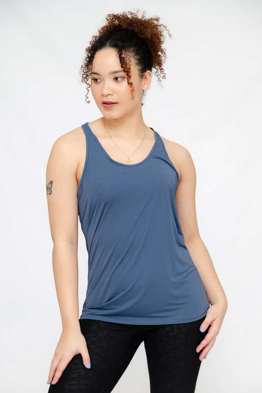 Branded Ladies Racerback Slim Fit Fitness Vest Tank Top