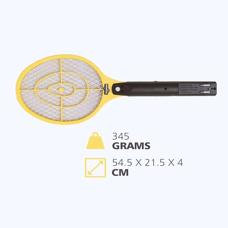 Rechargeable Electric Mosquito Zapper Racket With Led Light