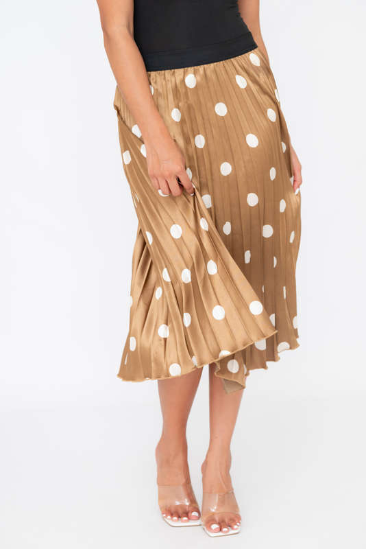 Vivian Summer Satin Pleated Skirt