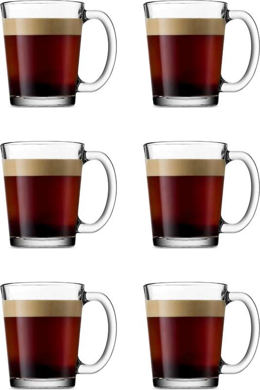 Arabica Glass Coffee Mugs 180ml - 6 Pack