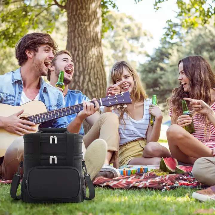 Double Decker Thermal Cooler Lunch Bag