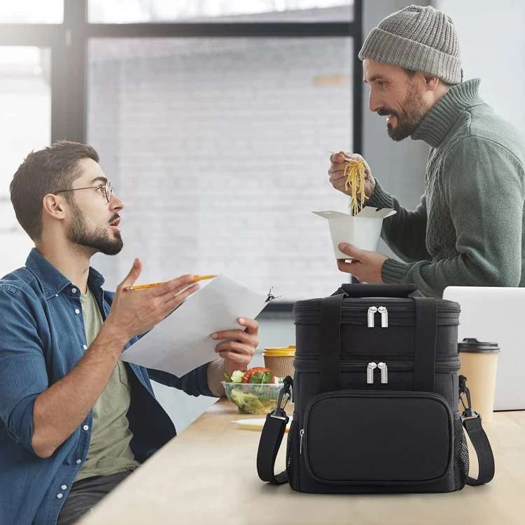 Double Decker Thermal Cooler Lunch Bag