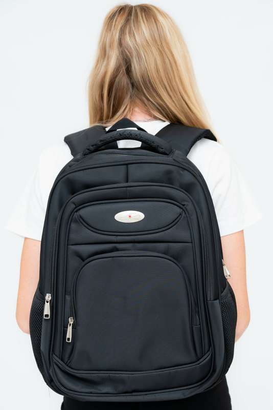 Powerland Large School Backpack or Laptop Bag Black