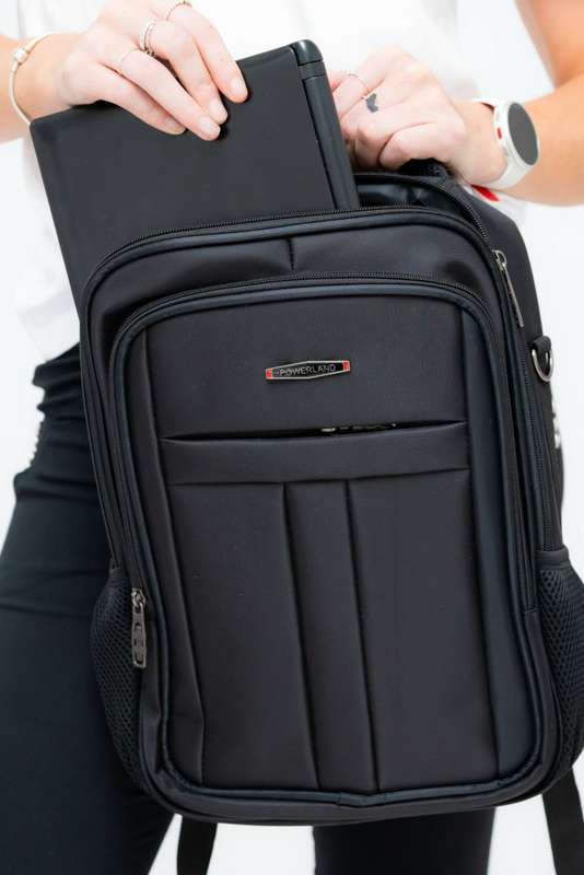 Powerland Medium Travel 13 inch Laptop Bag Backpack Black