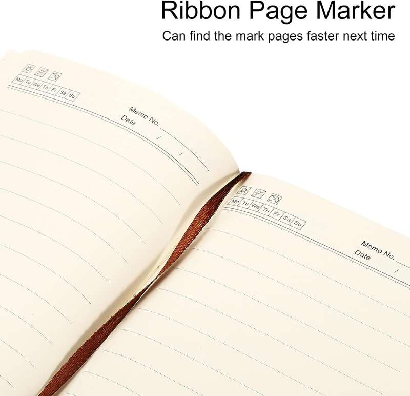 Premium Leather Soft Cover Thick Lined Paper Journal Notebooks with Magnetic Buckle for Business ...