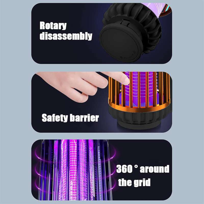 Rechargeable Mosquito UV Zapper Lamp Indoor