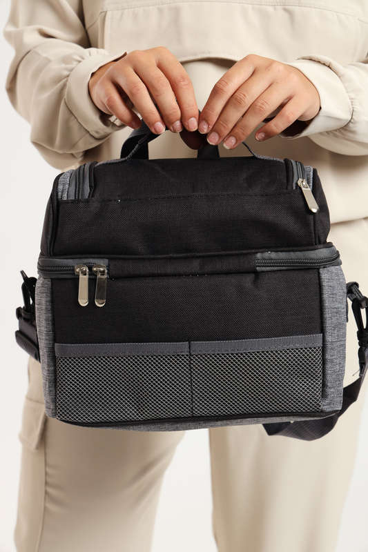 Senza Large Capacity Double Decker Thermal Lunch Bags, Portable Insulated Cooler Bag