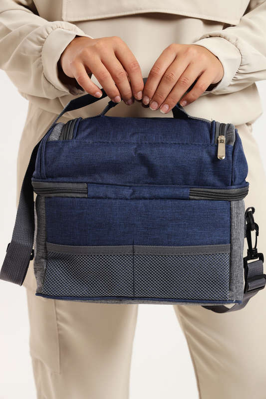 Senza Large Capacity Double Decker Thermal Lunch Bags, Portable Insulated Cooler Bag