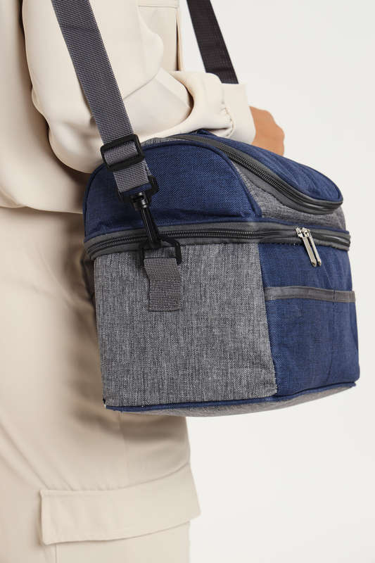 Senza Large Capacity Double Decker Thermal Lunch Bags, Portable Insulated Cooler Bag