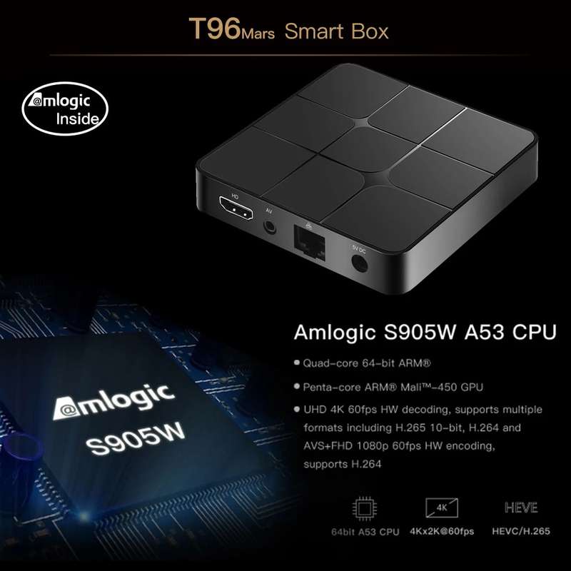 4K HD Smart TV Box with Remote Controller