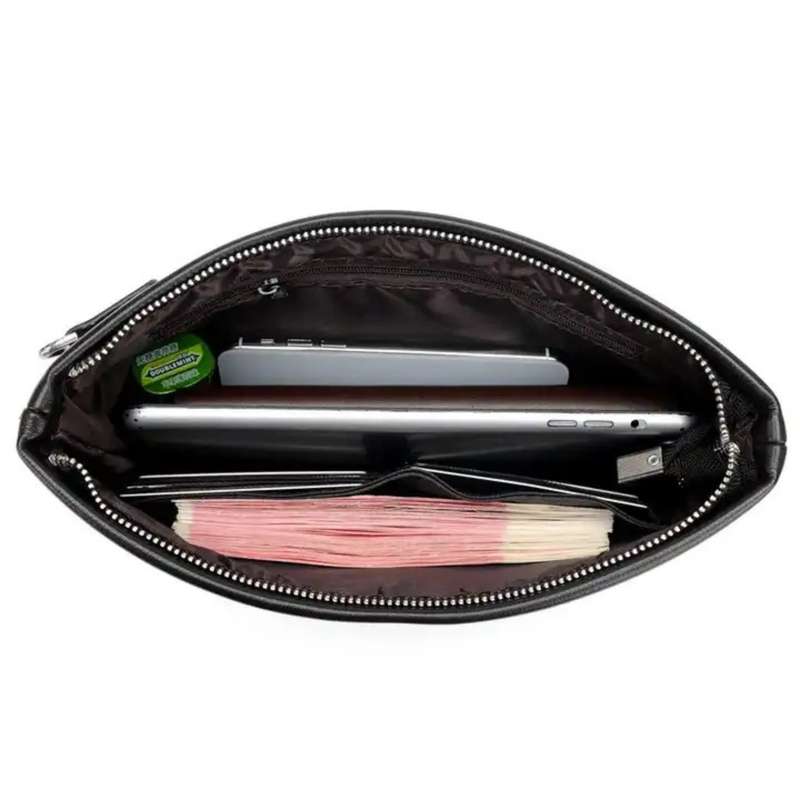 Unisex Leather Travel Clutch Hand Bag