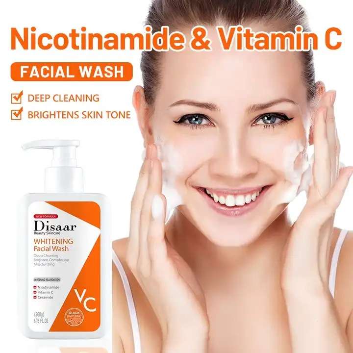 Whitening Facial Cleanser With Vitamin C Brighten Moisturizer Repair Skin Deep Cleansing Face Wash