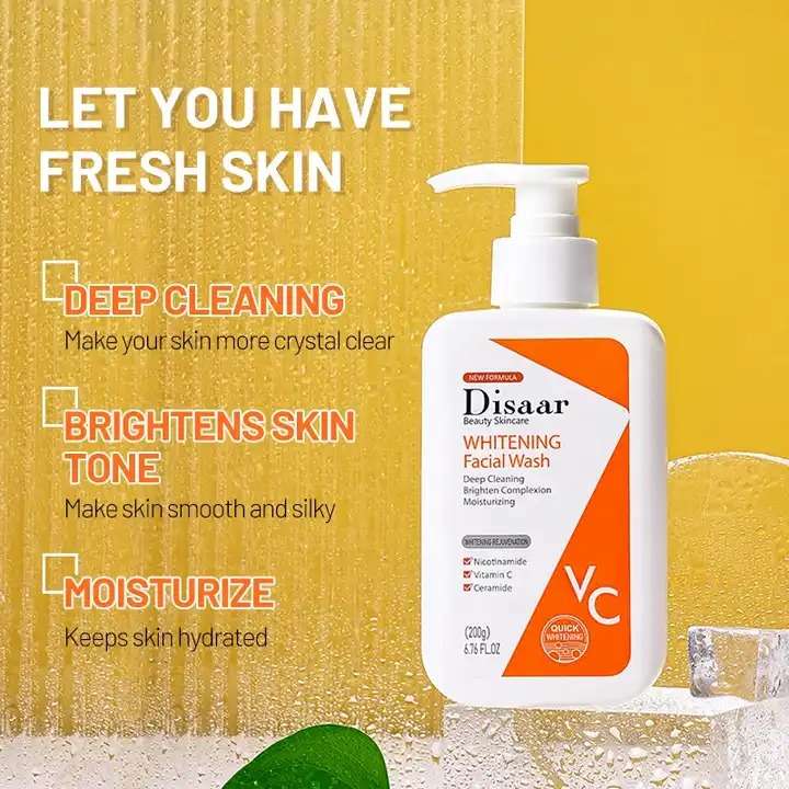 Whitening Facial Cleanser With Vitamin C Brighten Moisturizer Repair Skin Deep Cleansing Face Wash