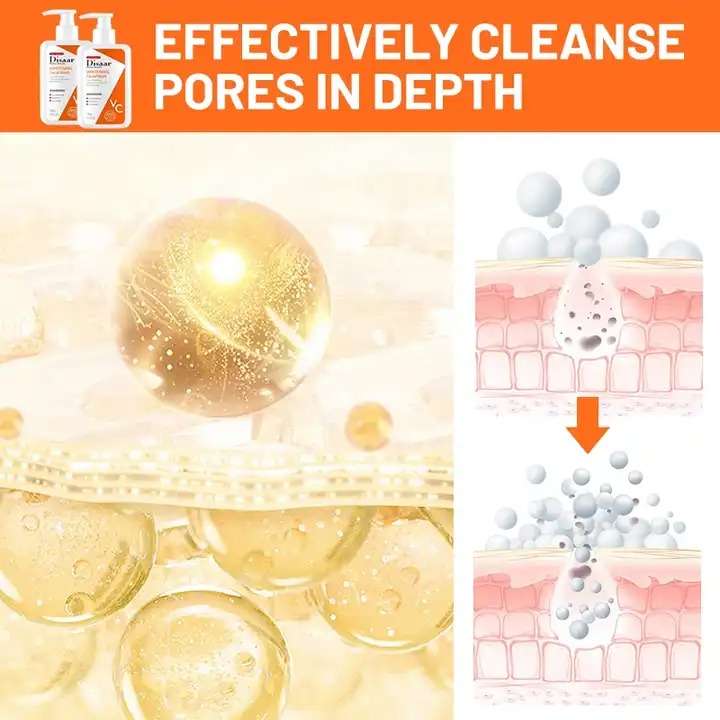 Whitening Facial Cleanser With Vitamin C Brighten Moisturizer Repair Skin Deep Cleansing Face Wash