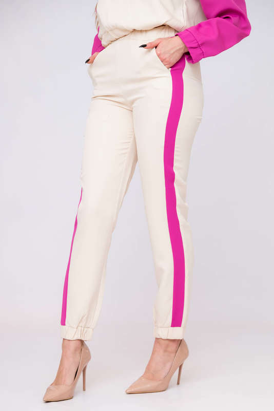 Chic Flick Colour-Bloc Lightweight Tracksuit Sweatsuit Set with Pockets