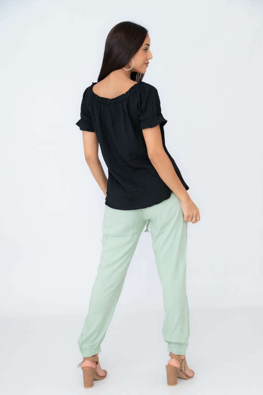 Sofia Viscose Casual Pants With Pockets