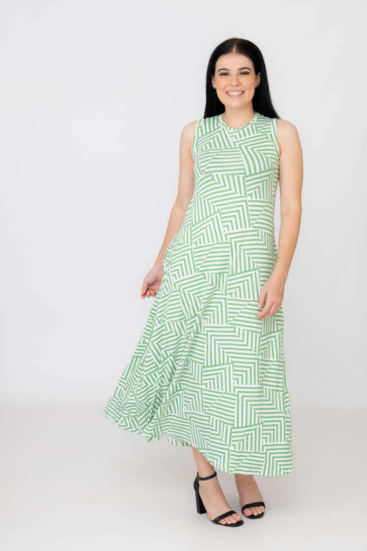 Reed Printed Maxi Dress With Pockets