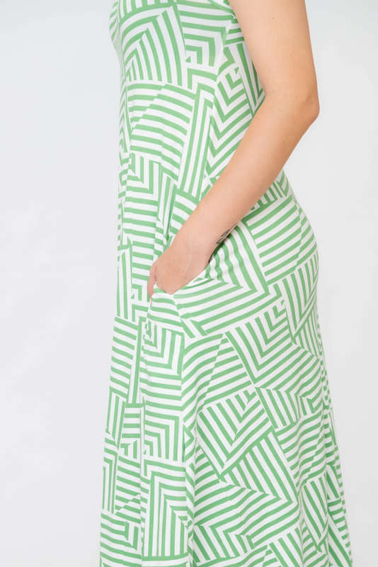 Reed Printed Maxi Dress With Pockets