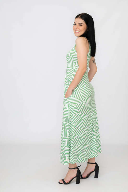 Reed Printed Maxi Dress With Pockets