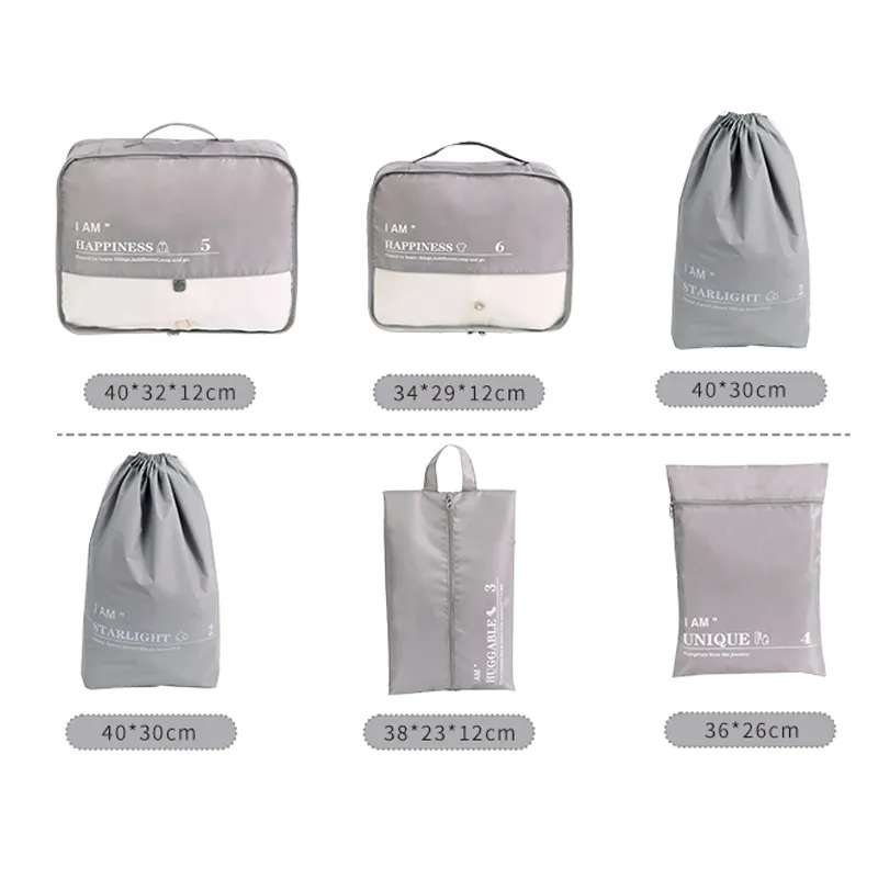 Senza® 6 Piece Travel Packing Cubes Luggage Organizer Set