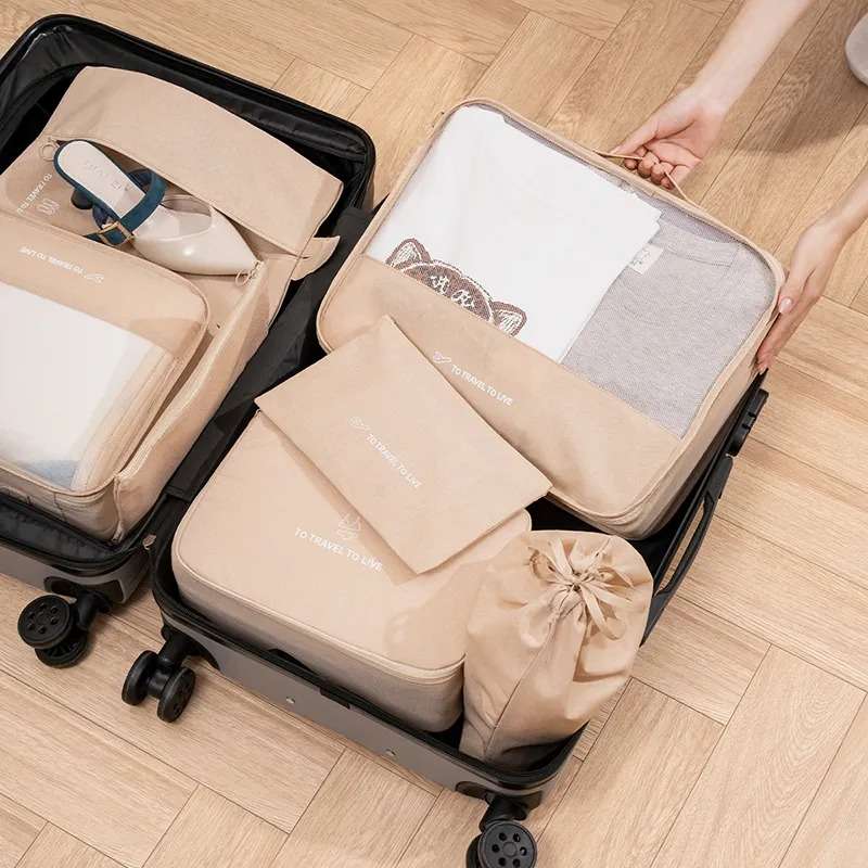 Senza 7 Piece Travel Packing Cubes Luggage Organizer Set