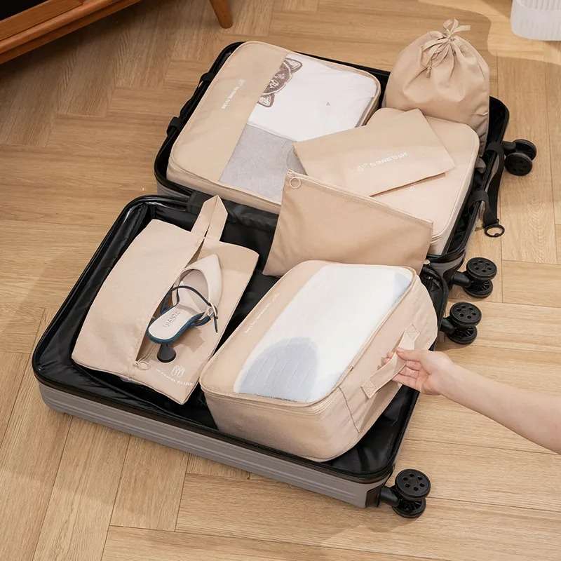 Senza 7 Piece Travel Packing Cubes Luggage Organizer Set