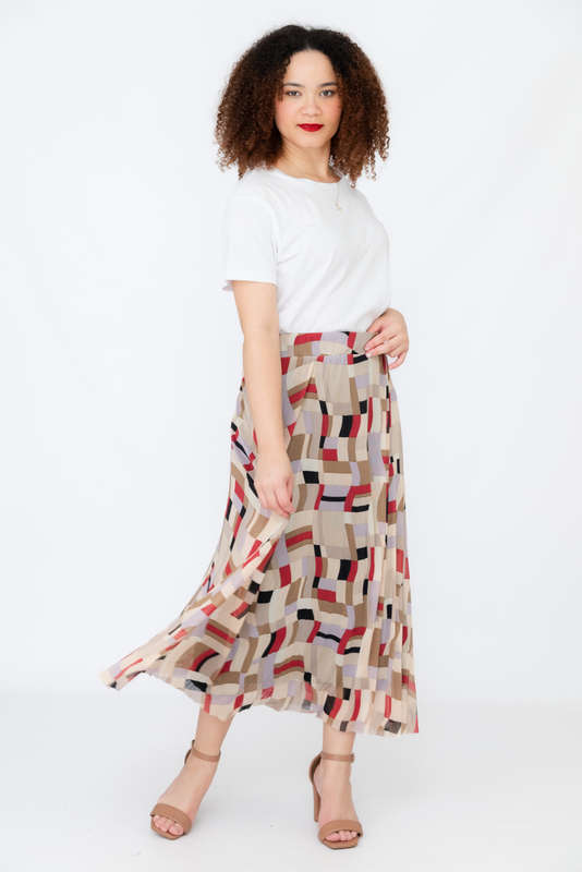 Tesni Pleated Maxi Skirt