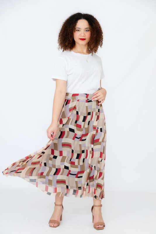 Tesni Pleated Maxi Skirt