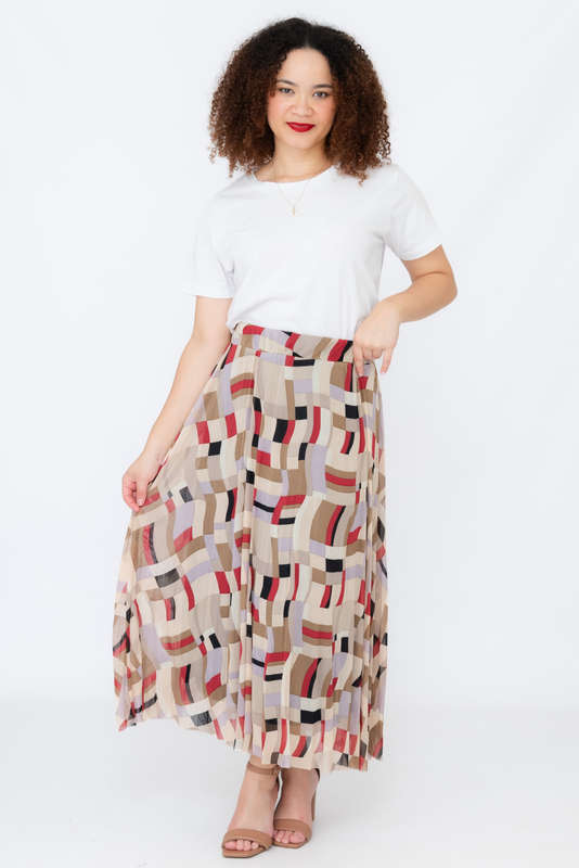 Tesni Pleated Maxi Skirt