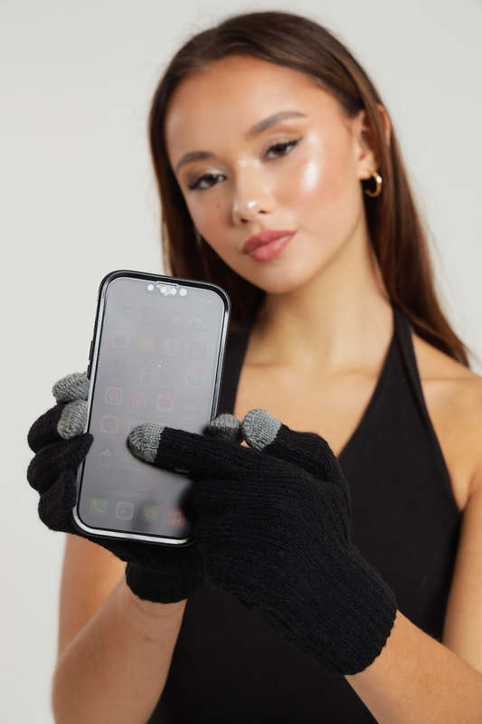 Senza Smart Touch Screen Gloves Unisex Winter Warm Telefingers Knit Full Finger Mitten