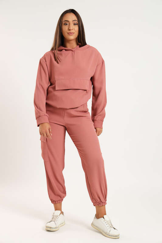 Georgia Hooded Lightweight Tracksuit Sweatsuit Set with Pockets