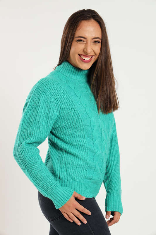 Ladies Cozy Plush Long Sleeve Pullover Sweater Jersey
