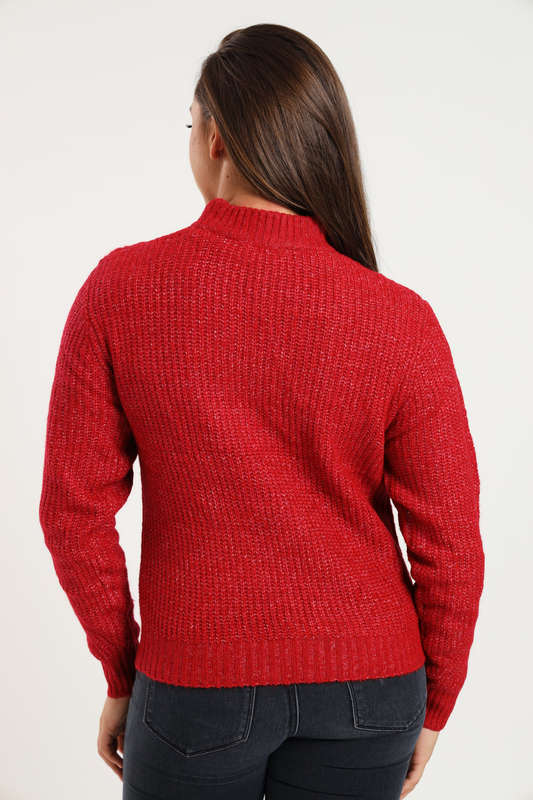 Ladies Cozy Plush Long Sleeve Pullover Sweater Jersey