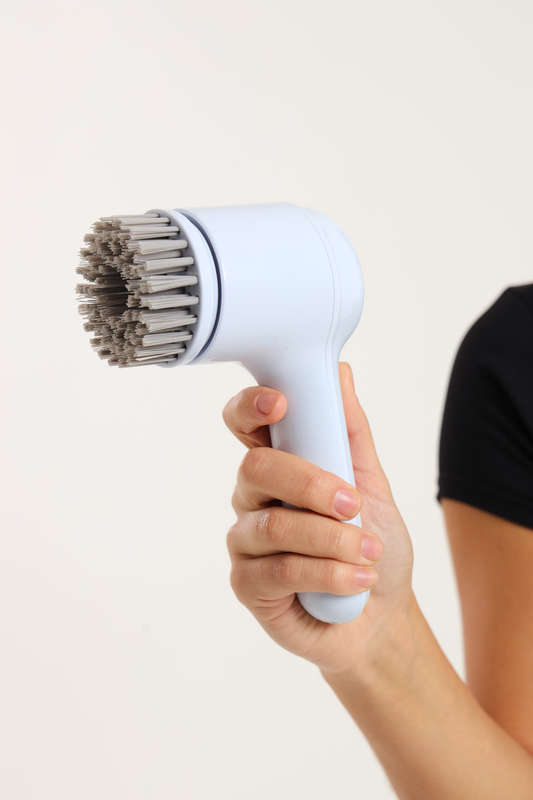 Rechargeable Electric Spin Magic Scrubber With 3 Heads &amp; LED Display