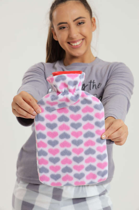 Senza 2L Hot Water Bottle With Fleece Cover