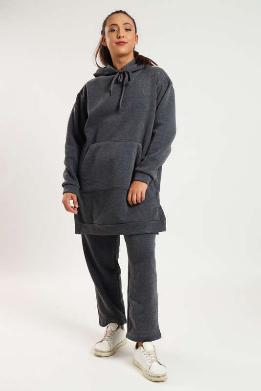 Skylar Hooded Fleece Lined Oversized Pants OR Sweater