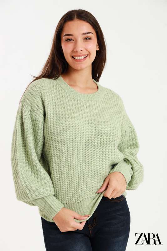Ladies ZARA Cozy Plush Long Sleeve Pullover Sweater Jersey