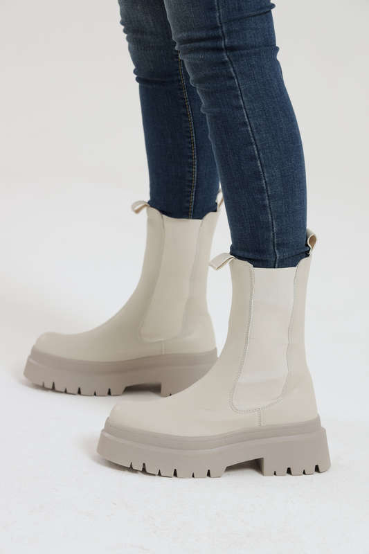 NewYorker Ladies Grey Chelsea Boots Mid Length