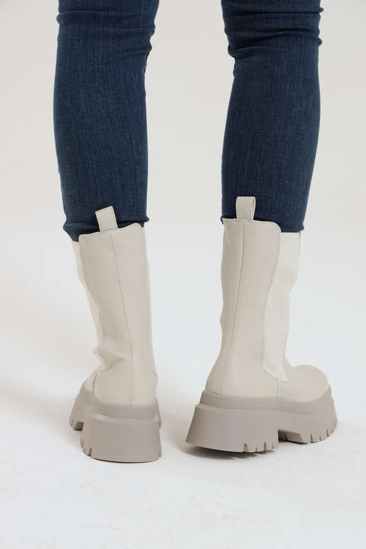 NewYorker Ladies Grey Chelsea Boots Mid Length