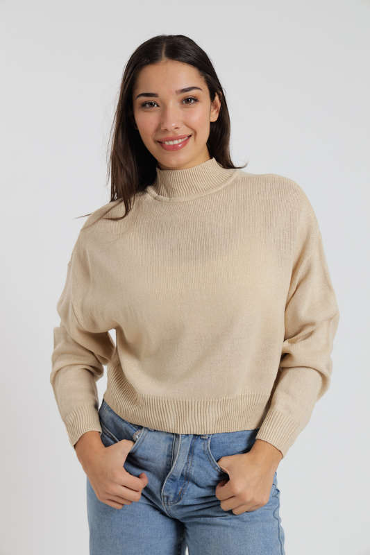 Emilia Ladies High Crew Neck Long Sleeve Bunny Sweater Jersey