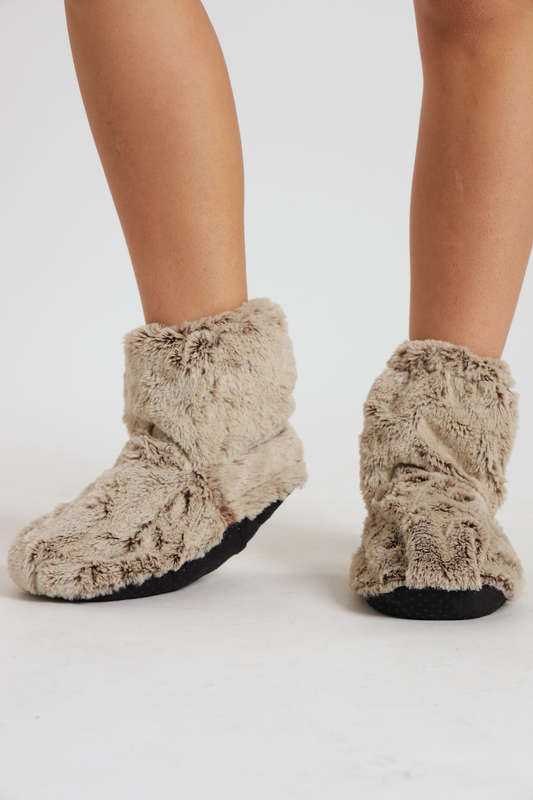 Huggle Snuggle Feet Warmer Microwave Heated Plush Fleece Winter Socks