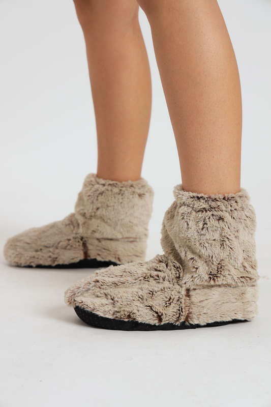 Huggle Snuggle Feet Warmer Microwave Heated Plush Fleece Winter Socks