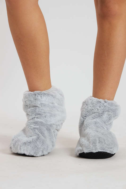 Huggle Snuggle Feet Warmer Microwave Heated Plush Fleece Winter Socks