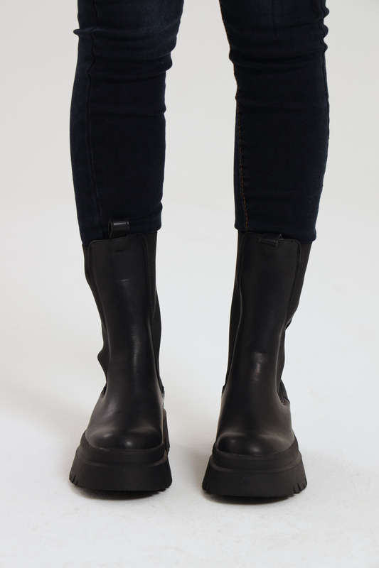 NewYorker Ladies Black Chelsea Boots Mid Length