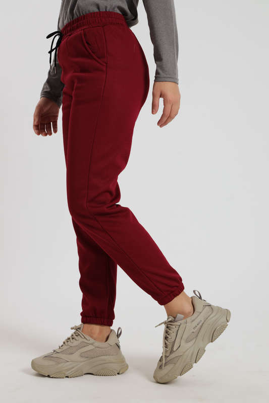Ladies Fleece Lined Winter Track Pants With Pockets