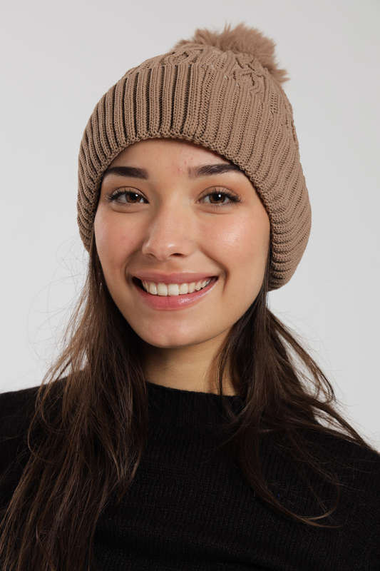 Senza Pom Pom Beanie Winter Hat