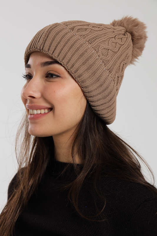 Senza Pom Pom Beanie Winter Hat