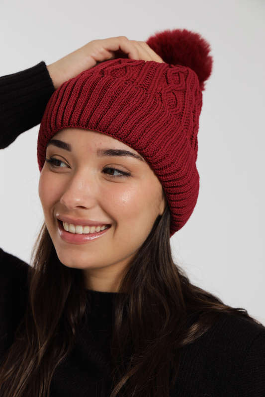 Senza Pom Pom Beanie Winter Hat